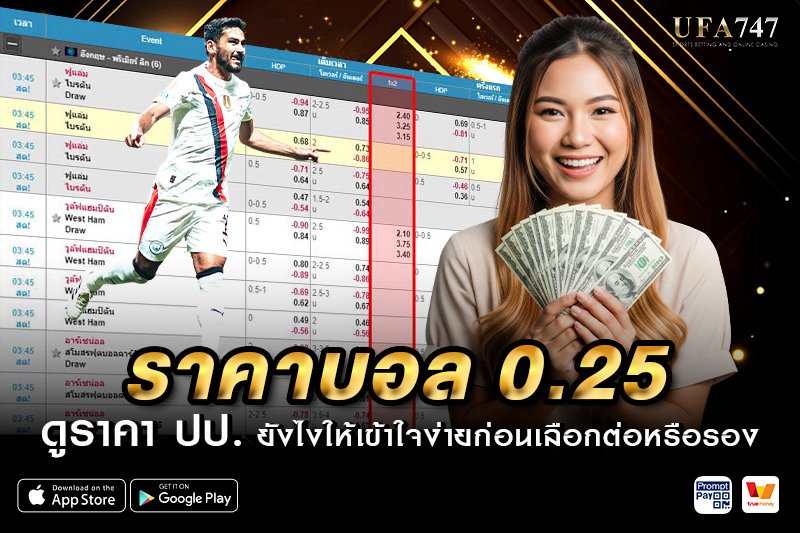 ราคาบอล0.25 ดูราคา ปป.